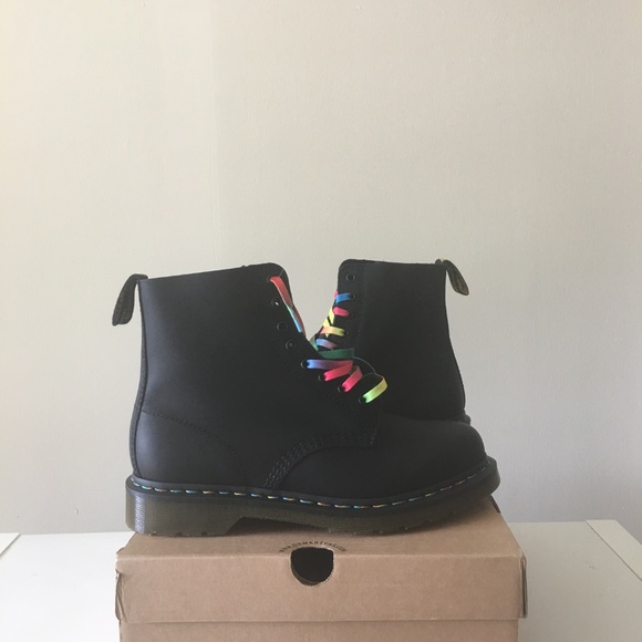 rainbow stitch doc martens